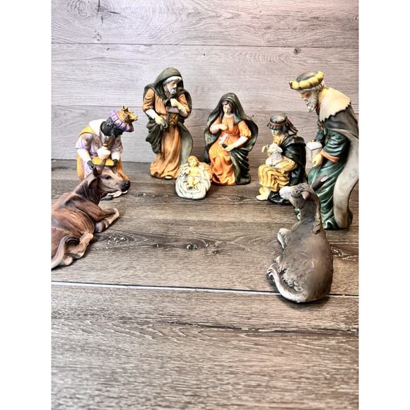1999 Grandeur Noel Collector's Edition 8 Piece Porcelain Nativity Set 10” - Picture 1 of 12